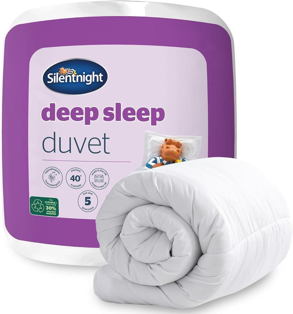 Couette Silentnight Deep Sleep, blanc, microfibre, blanc, lit simple Couettes et couettes Naty Shop Lit simple 10,5 Tog
