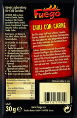 - Mélange d'assaisonnement Chili con Carne | Würzmischung für Chili con Carne, chili végétarien sans viande | Pour 4 à 6 portions Vegan, ohne Gesmacksverstärker | 30 g en sachet