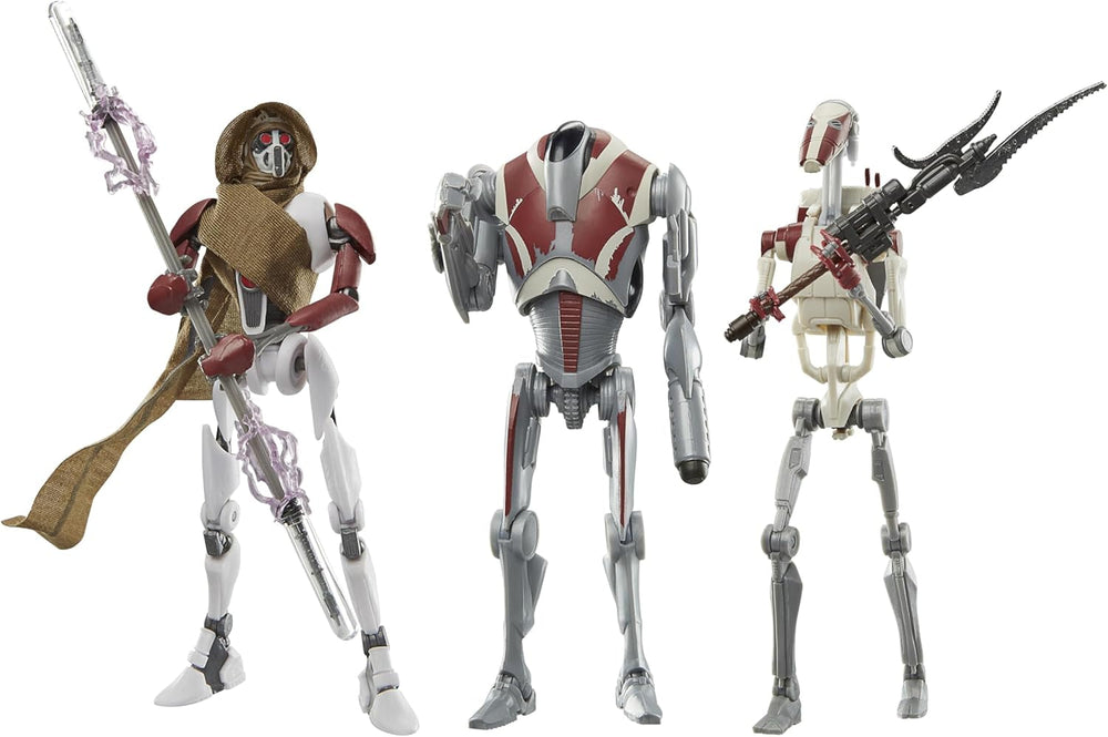 Star Wars Black Series Magna Raider, Super Battle Droid, Jedi Battle Droid : Pack de 3 figurines Survivor, échelle 15 cm Figurines Naty Shop Titre par défaut