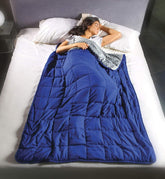 Kanguru Calmya, Couverture lestée 10,5 kg, Vous aide à vous endormir et à mieux dormir, Convient aux personnes pesant plus de 90 kg Couettes et couettes Naty Shop Bleu/Gris 10,5 kg 120X180