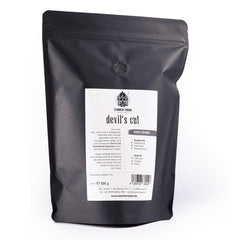 DEVIL'S CUT Espresso intensément torréfié 500g, grains entiers, 40% Arabica - 60% Robusta, fraîchement torréfié à la main, acidité subtile - arôme fort, idéal pour Café Solo, Cortado, Galão, a le goût d'une fête