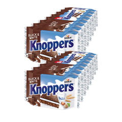 Noir et Blanc – 2 x 200g (2 x 8 pièces) – Tranches de gaufrettes fourrées de gaufrettes au cacao noir, morceaux de pâte noire, lait et crème de nougat