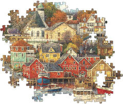Clementoni - 31685 Collection Puzzle - Good Times Harbor - Puzzle 1500 pièces à partir de 14 ans, puzzle adulte avec objets cachés, jeu d'adresse pour toute la famille, Medium Puzzle Naty Shop
