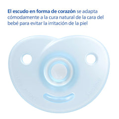 Philips AVENT Soothie - Sucette sans BPA pour bébés âgés de 0 à 6 mois, bleu/bleu clair (modèle SCF099/21)
