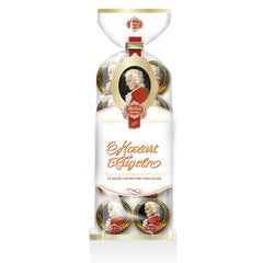 Reber Mozart Balls - Sachet de Confiserie de 8 Pièces - Authentiques Reber Mozart Balls Chocolat Noir, Massepain & Nougat - 1 x 160g