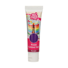 Funcakes Food Color Gel Violet : Colorant alimentaire très concentré pour pâte, crème, fondant et pâte d'amande. Dosage facile. Une seule goutte pour créer des couleurs vibrantes. Halal. 30g.
