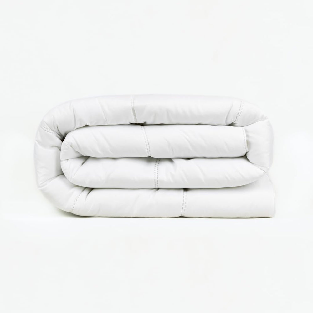 Couette TRAMAS+ 200 Gr/M² pour lit en fibres creuses siliconées - 150X220 Cm - Certifié Oeko Tex - Blanc, doux, chaud, minimaliste - Lit 90 Cm Couettes et couettes Naty Shop 150X220 Cm
