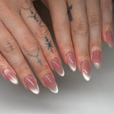 Moonglow Faux Ongles Magnétiques Courts, Rose Amande Rouge Dégradé Paillettes Oeil de Chat avec Colle, Rose Rouge Ombre Paillettes Photothérapie Ongles Artificiels pour Femmes et Filles