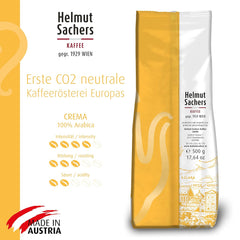 Café Helmut Sachers - Crème, Force 4/5, 100% Arabica, grains de café entiers, 6 x 500g