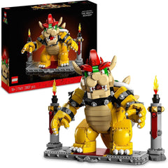 LEGO Super Mario The Mighty Bowser Kit de modèle 3D Grand ensemble de figurines mobiles à collectionner comprenant une plate-forme de duel Idée cadeau pour les fans Décoration de salle d'exposition 71411 Jeux de construction Besuche den LEGO-Store Singur