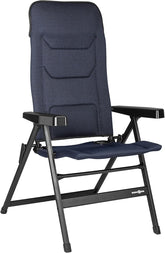 BRUNNER Rebel PRO (S-M-L) Chaise pliante pour camping, jardin, terrasse Fabriqué en aluminium, réglable sur 5 positions, capacité de charge jusqu'à 150 kg, dossier haut, noir ou bleu Coussins de voyage Naty Shop Titre par défaut