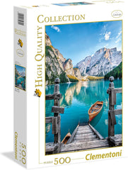 Clementoni 35039 Lac Braies - Puzzle 500 pièces à partir de 9 ans Puzzle coloré pour adultes avec des couleurs vives Jeu d'adresse pour toute la famille Belle idée cadeau Puzzle Naty Shop Titre par défaut