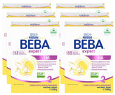BEBA Expert HA 2 Lapte de continuare după 6 luni, hrană pentru copii cu proteină hidrolizată, doar lactoză, fără ulei de palmier, pachet de 6 (6 x 550 g) Naty Shop