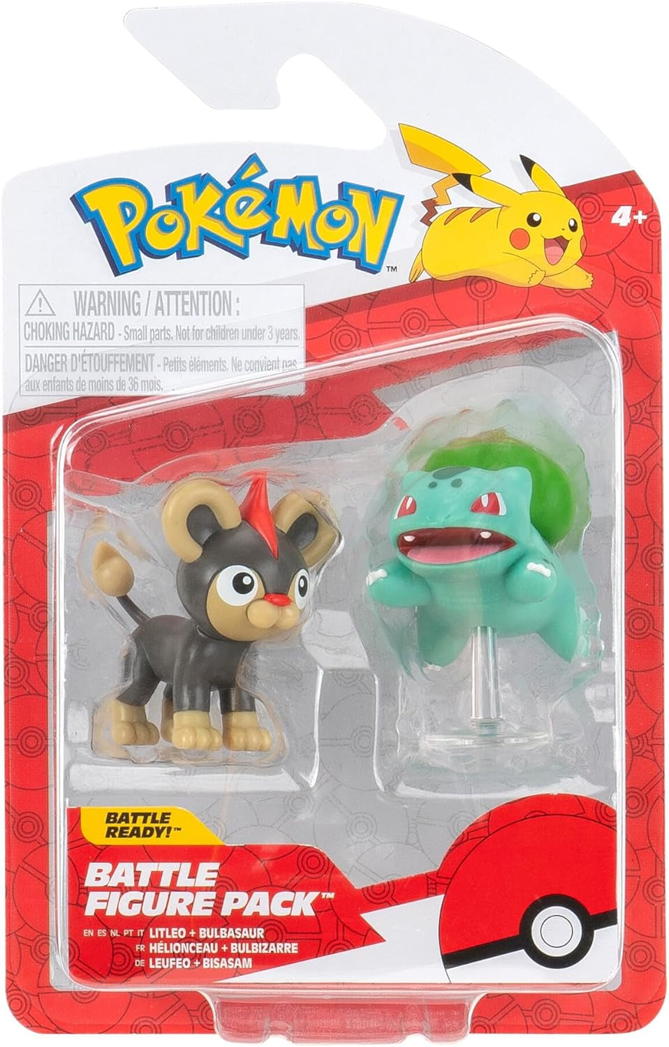 Pokémon PKW3583 - Pack de figurines de combat - Leufeo & Bisasam, figurines officielles détaillées, 5 cm chacune Figurines d'action Naty Shop Titre par défaut