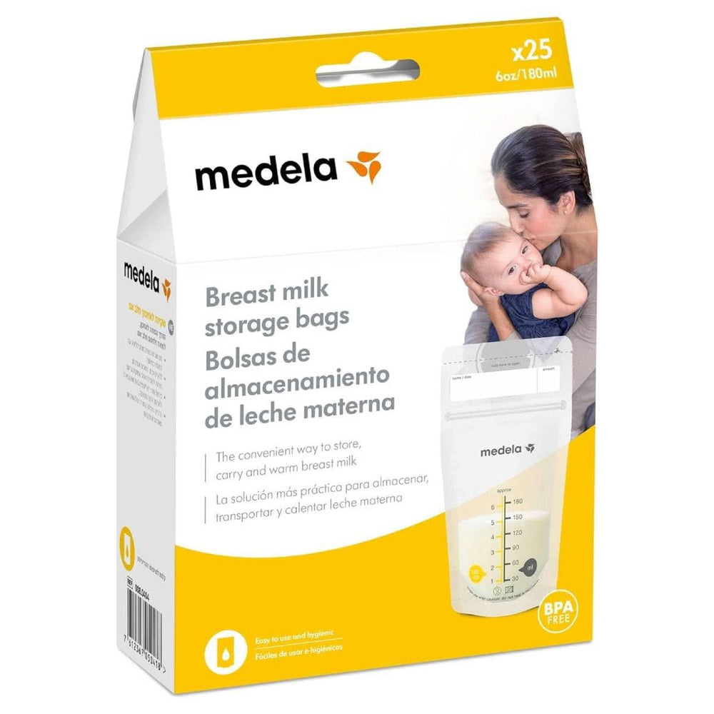 Sacs de conservation du lait maternel Medela 25 pièces, env. 200 ml, blanc (version espagnole) Accessoires Alimentation et Allaitement Baby Naty Shop 25 sachets