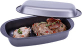 Chg 9942-04 Bratenform Mit Deckel, Antihaftbeschichte, Anthracite-Métallique, 37 X 20 X 7 Cm Moules et plateaux de cuisson Naty Shop