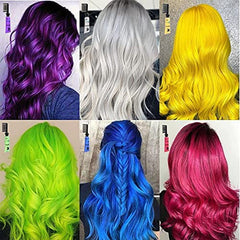 Byhoo 6PCS Vopsea de păr temporară pentru păr negru, cretă de păr, vopsea de păr lavabilă, idee de cadou pentru fete, cadou de ziua de naștere pentru adolescenți. Vopsea pentru par Naty Shop