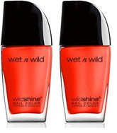 Wild Shine Vernis à ongles sans formaldéhyde, sans toluène ni phtalate, formule longue durée à séchage rapide, vague de chaleur (lot de 2)
