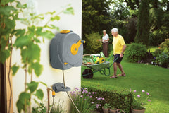 Boîte à tuyaux Hozelock Fast Reel pour montage mural avec tuyau de 40 m