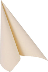 Serviettes Papstar, Collection Champagne Royal Serviettes en tissu 1/4 fois, Taille 40 X 40 Cm, Paquet de 1 X 50, Champagne/Crème