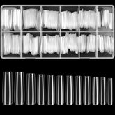 240pcs ongles artificiels clairs, faux ongles, ongles longs à couverture complète, pointes d'ongles ballerine, pointes d'ongles français à couverture complète pour manucure