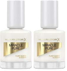 Max Factor Miracle Pure Nail Color 155 Lait de coco Vegan Vernis à ongles longue durée à séchage rapide 12 ml (lot de 2)