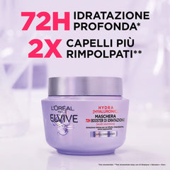 L'Or?al Paris Elvive Hydra Hyaluronic Maschera 72H Booster di Idratazione 300 ml Masque Capillaire Naty Shop
