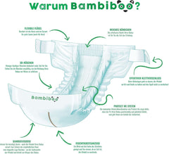 Couches jetables Bambiboo, respectueuses de la peau et ouverture ombilicale, différentes tailles Mère et Bébé Naty Shop