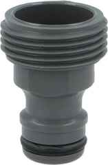Amig - Adaptateur mâle pour raccordement de robinet 3/4 pouces | Raccordement rapide et facile pour les conduites d'eau | Connexion filetée | Plastique ABS et caoutchouc | Gris