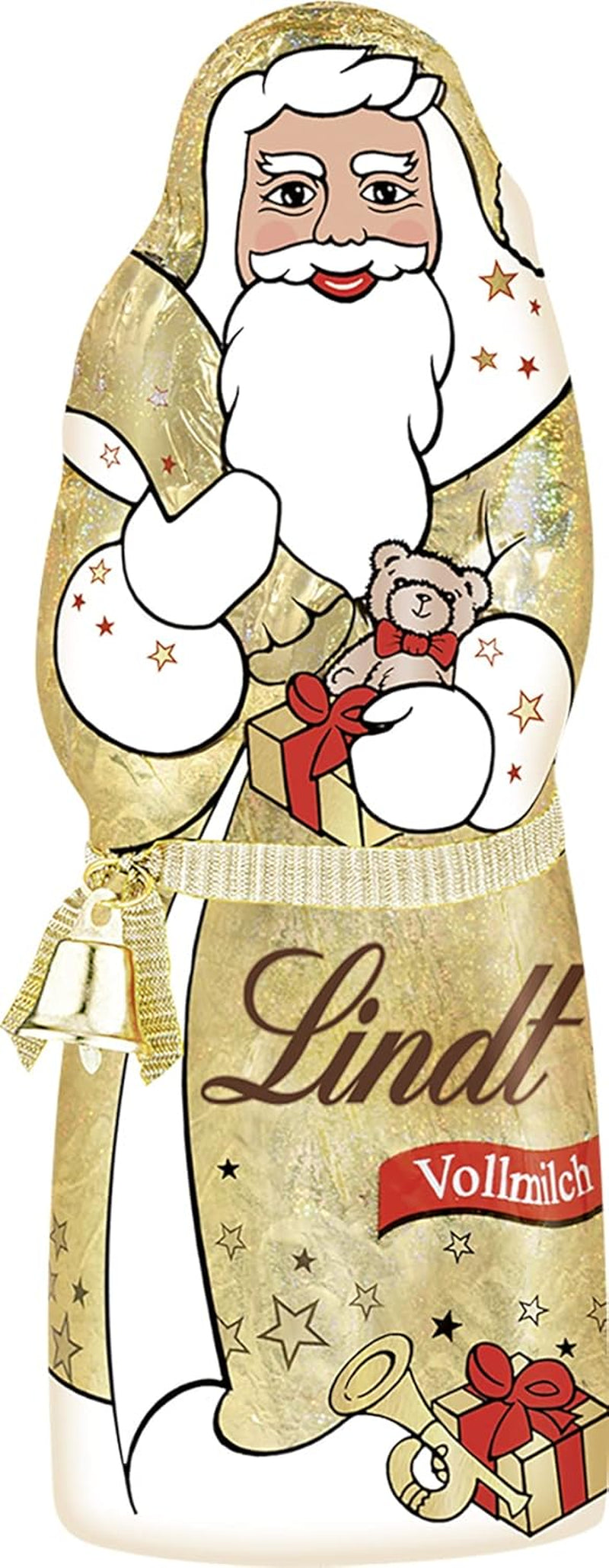 Lindt Santa Glamour, chocolat au lait, nouveau design, 1 paquet (18 x 125 g)
