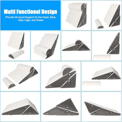 Oreiller compensé réglable pour lit, oreiller de lecture pour lit et canapé, oreiller de reflux en mousse, oreiller de dos, apnée du sommeil, lecture, élévation du sommeil, oreiller de jambe, maux de dos, ronflements