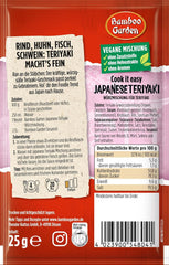 Bamboo Garden - Mélange d'assaisonnements Teriyaki, Gewürzmischung für Teriyaki, Pour 4 Portions, Sans Geschmackverstärker und Konservierungsstoffe, 1 x 25 g (Verpackungsdesign kann abweichen)