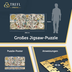 Trefl Prime - Puzzle UFT : Cartes célestes anciennes - Grand puzzle de carte céleste ancienne de 9 000 pièces, carton le plus épais, biologique, EKO, divertissement pour adultes et enfants de 12 ans et plus Naty Shop