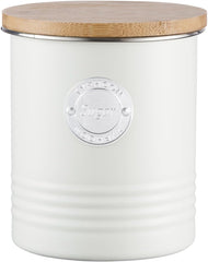 Collection LIVING, sucrier avec couvercle | pastel crème | boîte de rangement 1 L cuisine pour sucre | sucrier en acier avec couvercle | Bocaux de conservation hermétiques en bambou avec couvercle, boîtes de conservation des aliments Naty Shop Sugar