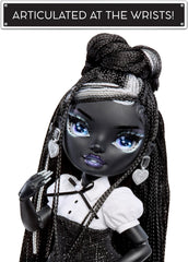 Rainbow High Shadow High Modepuppe – Shanelle Onyx – Cheveux Noirs, 28 cm Modepuppe avec Designer-Outfits, Conçu pour les petits et les enfants de 6 à 12 ans