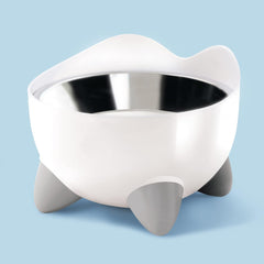 Bol de hrănire ergonomic Catit Pixi pentru pisici, 200 ml, alb