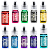 Colorant alimentaire liposoluble chocolat - 10 couleurs colorant alimentaire à base d'huile pour fondant, pâtisserie, gâteaux, biscuits - colorant alimentaire liquide sans saveur pour beurre de cacao, gâteaux, crème au beurre - 6 ml chacun