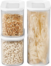 Mepal Lot de 3 Bocaux de Conservation avec Couvercles - Récipient Alimentaire Rectangulaire - Organisateur de Cuisine en Plastique - Récipient de Conservation Hermétique - 1x 2000ml & 2x 1000ml - Boîtes de Conservation Alimentaires Blanches Naty Shop Ensemble 3 Pièces Blanc