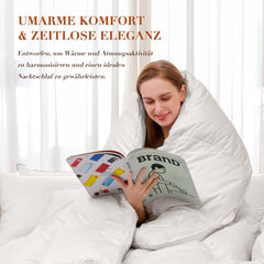 Couette en duvet 135x200 toutes saisons 100% coton couette 4 saisons 135x200 avec duvet d'oie et plumes boîte à chicane 3D très moelleuse couettes et couettes chaleur moyenne Naty Shop