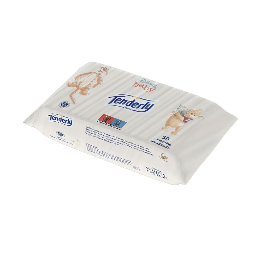 Lingettes Baby Disney, 50 lingettes humides douces, Idéales pour le nettoyage quotidien du bébé, Avec des personnages Disney, Fabriquées en Italie, Lingettes humides pour bébé testées dermatologiquement Naty Shop