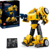 LEGO Icons Transformers Bumblebee, Roboter-Actionfigur für Erwachsene zum Sammeln, Bauset zum Film für Science-Fiction-Fans, lässt Sich in EIN Auto umbauen, Abenteuer-Spielzeug 10338
