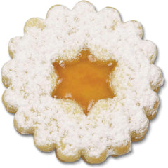 Städter Linzer avec étoile d'éjection, acier inoxydable, rouge argenté, 4,8 x 4,8 x 4,8 cm