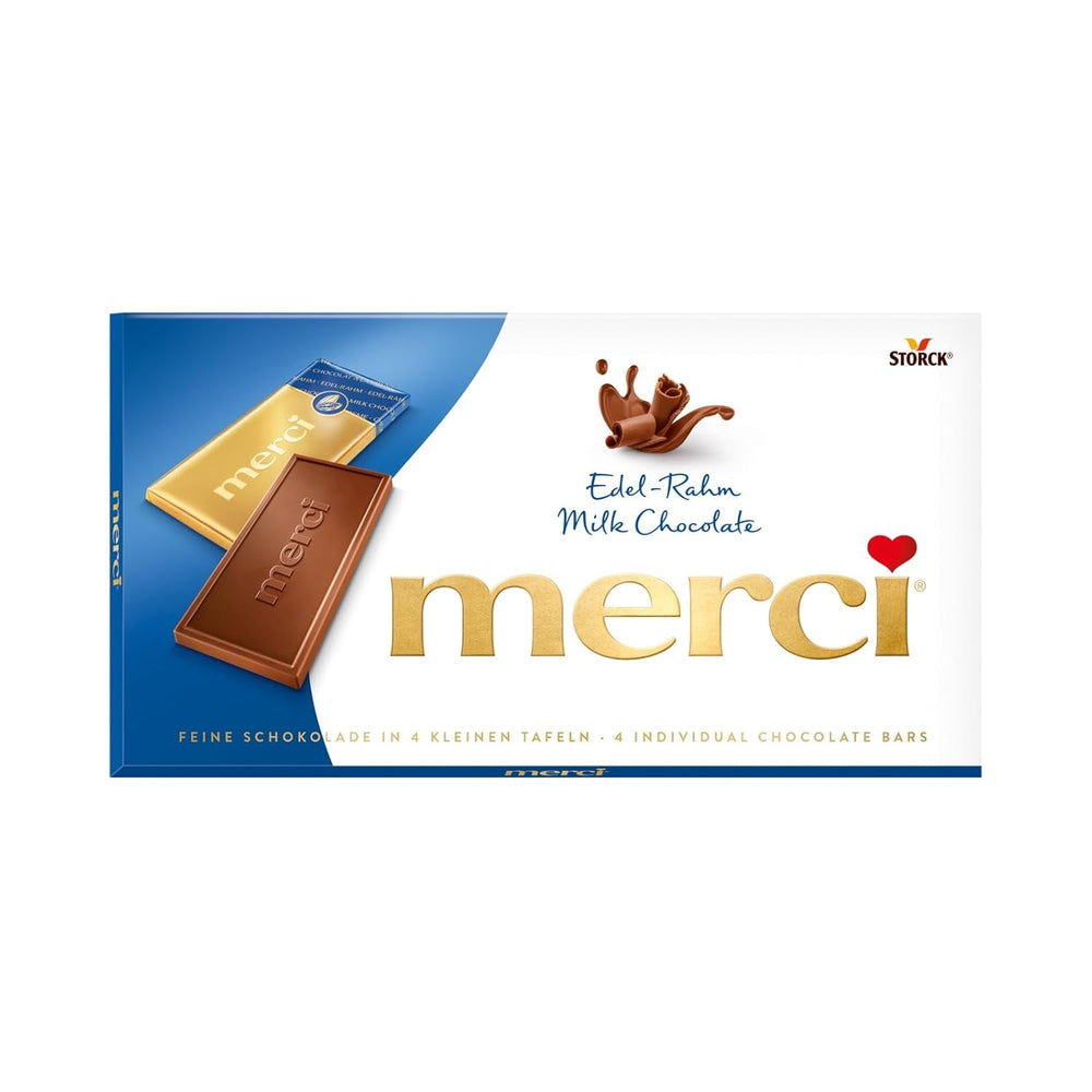 Tablette de chocolat crème fine Merci, 100 grammes Naty Shop Bonbons au chocolat 100 grammes Crème Noble