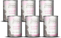 MjAMjAM - Hrană umedă premium pentru pisici - pui suculent și somon sălbatic, pachet de 6 (6 x 400 g), fără cereale cu carne suplimentară