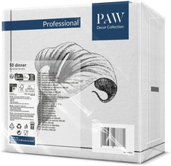 PAW - Serviettes Airlaid - En Tissu (40 X 40 Cm) I 50 Pièces I Pour Service Funéraire, Fête Funéraire, Funérailles, Adieu I Serviettes en Tissu de Décoration de Table de Haute Qualité - Fleur de Mémoire I Fleur de Mémoire