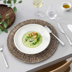 Villeroy & Boch - Artesano service de table 6 pièces pour 2 personnes, blanc, passe au lave-vaisselle, passe au micro-ondes, service de couverts, service d'assiettes, assiettes plates, assiettes de petit-déjeuner, assiettes plates, porcelaine premium