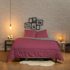 Bleu Câlin plapumă reversibilă bicoloră pentru 2 persoane, microfibră, burgundy/pepper, 220X240 cm Plapumi si pilote Naty Shop