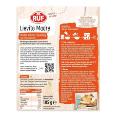 RUF Lievito Madre Sauerteig, Milder Weizen-Sauerteig, Mutterteig, Kurze Teigruhe Durch Enthaltene Trockenhefe, Lievito Madre Getrocknet Für Brot, Baguette, Focaccia, 3X35G Mélange pour la pâtisserie et la cuisine Naty Shop