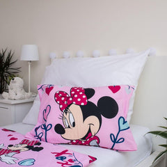 Literie Disney, Minnie Mouse Rose Bébé, Literie à Fermeture Éclair 100% Coton - Kids Naty Shop