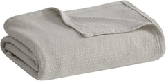 Couverture double en coton gris Madison Park Freshspun Wicker Lits et couvertures Madison Park